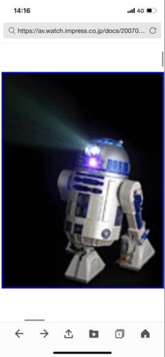 ソダシ STAR WARS R2D2 ホームスター搭載 プロジェクター スターウォーズ「R2-D2」デザインのポータブルプロジェクタ