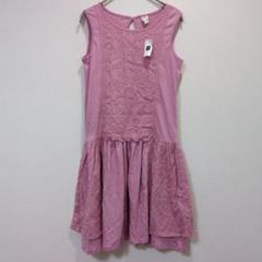 GAP KIDS/160/ピンク/トレナー生地/薄い/刺繍入りワンピース