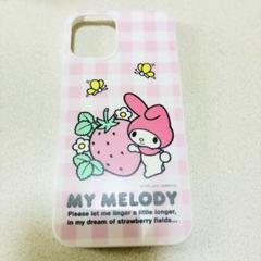 美品★iPhone12 mini★マイメロディチェック柄ストロベリー可愛いカバー