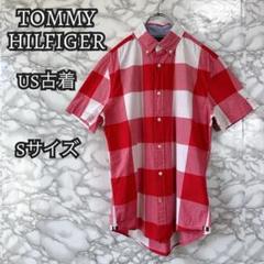 古着 TOMMY HILFIGER 半袖シャツ トミー カスタムフィット　S