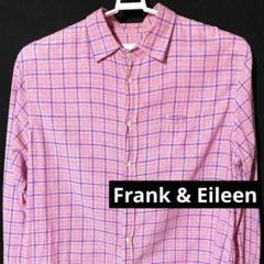 Frank & Eileen S XS 長袖 総柄 チェック ピンク シャツ