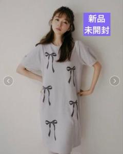 大人気❤️ジェラートピケ　リボン柄ルームウェア上下セット♡完売品　在庫わずか✨ 大人気❤️ジェラートピケ リボン柄ルームウェア上下セット