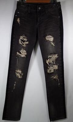 アルゴンキン　デニム　腰布付き　ダメージパンツ 楽天市場】【A ダメージ風 デニム柄 レギンス パンツ 9分丈