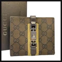 【美品 希少カラー】 GUCCI グッチ 二つ折り財布 ジャッキー シェリー