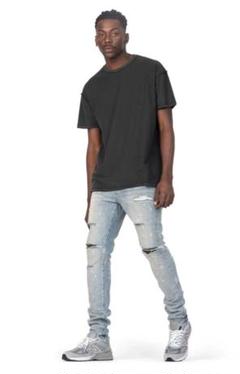PURPLE BRAND LIGHT INDIGO PAINT JEANSのサムネイル