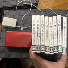 ニンテンドー3DS レッド 充電器・ゲーム8本セット