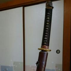 軍刀 拵え、柄と鐔 のみ