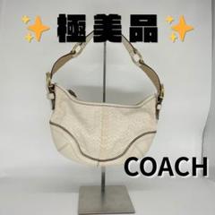 美品】COACH ワンショルダー シグネチャー柄 アクセサリーポーチ