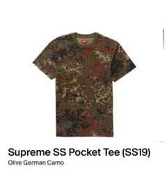 Supreme SS Pocket Tee Olive German Camo