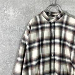 SONNY LABEL　バンドカラー　ネルシャツ　Uネック　チェック