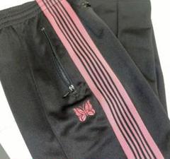 【美品】needles トラックパンツ ブーツカット ピンク×ブラックのサムネイル