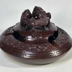 【香炉】時代 手練り獅子香呂 香炉】時代 手練り獅子香呂
