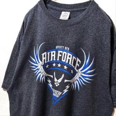 デルタ オファットRFBエアーフォース ロゴ Tシャツ ブラック黒 L 古着