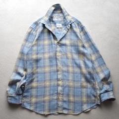 フランクアンドアイリーン FINBAR チェック リネンシャツ 長袖 Sサイズ
