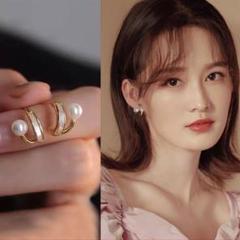 大人気♡　レディース　ピアス　ゴールド　ホワイト　ライン　パール　高級感