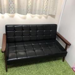 2シートソファ BLACK