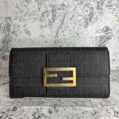 ✨FENDI✨　フェンディ　長財布　ズッカ　ブラック　黒