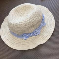 お値下げ！　maxim 水色 ストライプリボン 麦わら帽子 100％安い maxim お値下げ！ 水色 麦わら帽子 ストライプリボン