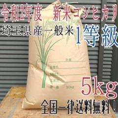 無洗米OK令和2年度 埼玉県産 1等 新米コシヒカリ 白米5kg 精米料込み