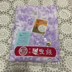紫色花柄ガーゼ寝巻き