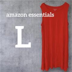 匿名配送❣️amazon essentials 【L】ピンクノースリーブワンピース