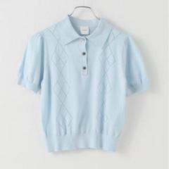 Spick and Span アーガイルポロシャツニット