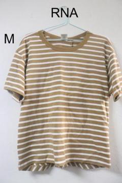 プロフ必読RNAボーダー半袖TシャツMサイズ/バックかわいい良品