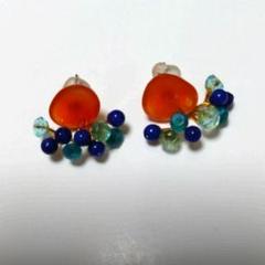美品【定価4万】MANORIE K10 バロックパール ピアス イヤリング