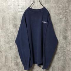 【レア】アディダス☆USA製ワンポイント刺繍ロゴロンT 90s