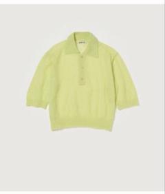 定価4.4万】AURALEE SILK KNIT ニットポロ シャツ ライム