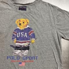 90s ★POLO SPORT RALPH LAUREN ベアTシャツ★ホッケー