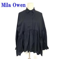 Mila Owen ミラオーウェン 長袖シャツ 黒 綿100％ 0 C3265