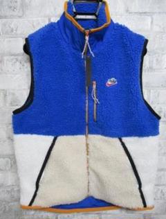 NIKE ボアフリース ベスト XL 白×青 新品 もこもこ フリース