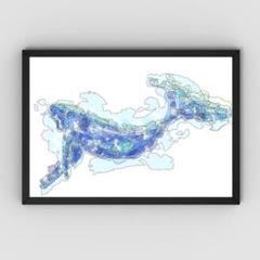 ペン画水彩画雨宮久馬作アムスの石橋