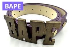 ⭐︎激レアA BATHING APE アベイシングエイプ　迷彩ベルト　1st アベイシングエイプ/ベルト/迷彩柄/シルバーバックル/レザーの