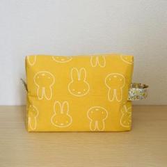 【ハンドメイド】BOXポーチ ミッフィー イエロー