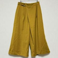 ロペ　ラップスタイルキュロットパンツ　　マスタード裏地あり