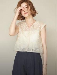 新品＜conte＞エンブロイダリー レース ベスト辺見えみり 新品＜conte＞エンブロイダリー レース ベスト辺見えみり - メルカリ