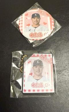 岸潤一郎 埼玉西武ライオンズ モバガチャ ミラー 缶バッジ 受注生産】ライオンズブーケシリーズ 缶バッジ3個セット[受付