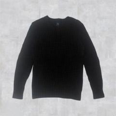 GAP ユニセックス クルーネックニット セーター 黒 きれいめ カジュアルのサムネイル