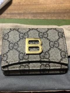 ✨限定コラボ✨GUCCI×BALENCIAGA 三つ折り財布 キャンバス GG柄 GUCCI グッチ ザ ハッカー プロジェクト バレンシアガ コラボ GG