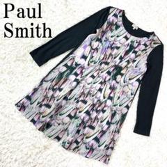 Paul Smith ポールスミス 長袖ワンピース 総柄 10A B9981