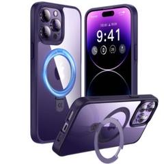 CASEKOO iPhone 14 pro max ケース ワイヤレスパープル