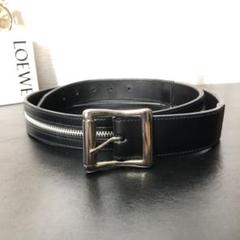 ジャンニ ヴェルサーチ 四連金具 黒レザーベルト ジャンニ ヴェルサーチ（Gianni Versace）四連 レザーベルト