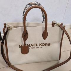 美品 マイケルコース キャンバス トートバッグ ロープ チャーム マイケル・コース(MICHAEL KORS) キャンバス トートバッグ