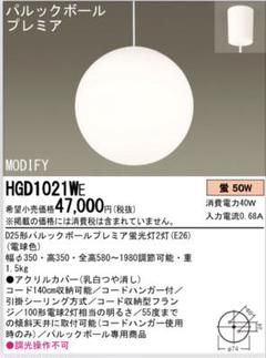 【値下げ済み】Panasonic HGD1021WE ペンダントライト 照明