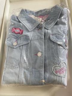 【特別送料無料！】 メゾピアノ リバイバル 刺繍付きライトブルーデニムジャケット トップス