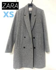 ザラ　ウール混 ダブルボタン チェスターコート ZARA ザラ XS ダブルボタン チェスターコート ダブルコート