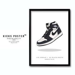 AJ 1 NIKEスニーカーアート　プリントポスター　9枚プラス1枚 エアジョーダン1 ハイ オフホワイト 白/スニーカーアート