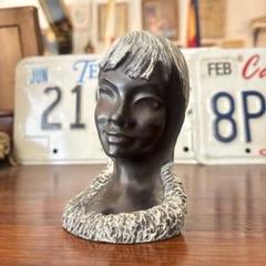貴重！60s 黒珊瑚フランクシャーマンHawaiiフラガール女性置物